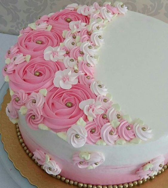 torta panna e rose