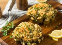 Carciofi ripieni al forno con patate