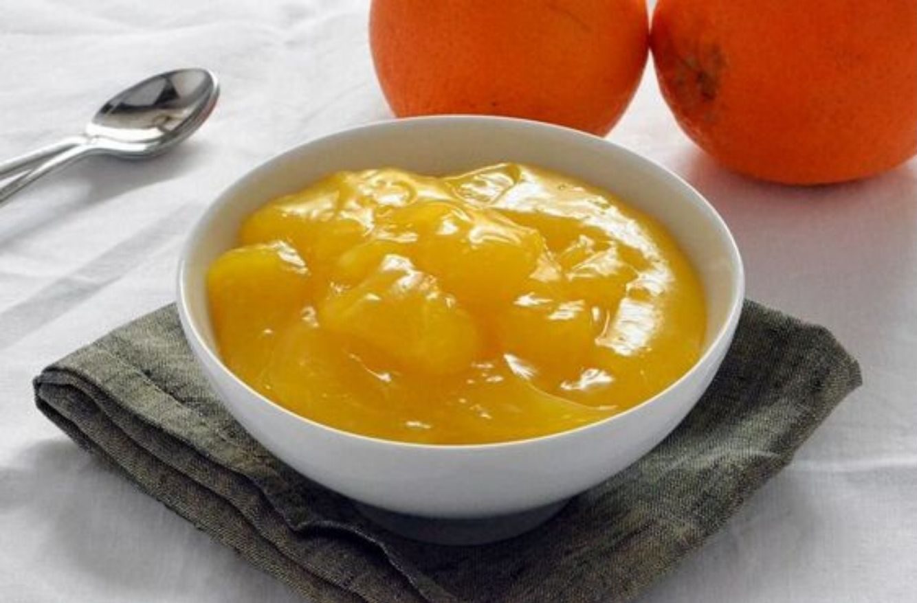 Crema all'arancia senza latte e uova Bimby
