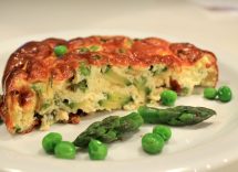 Frittata di piselli vegetariana