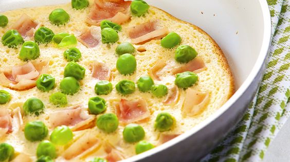 frittata piselli e prosciutto