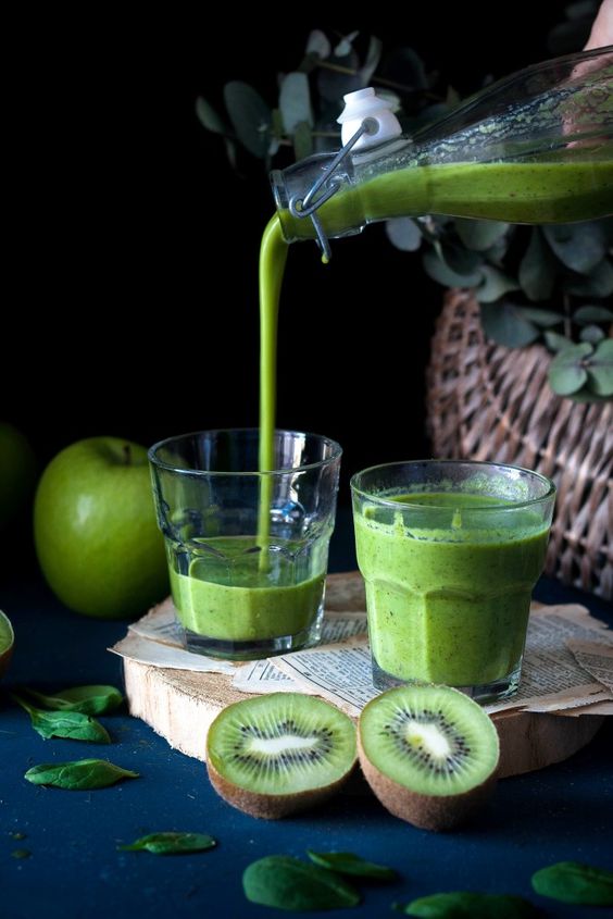 Frullato kiwi e mela verde