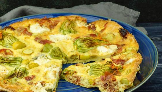 ftittata con fiori di zucca