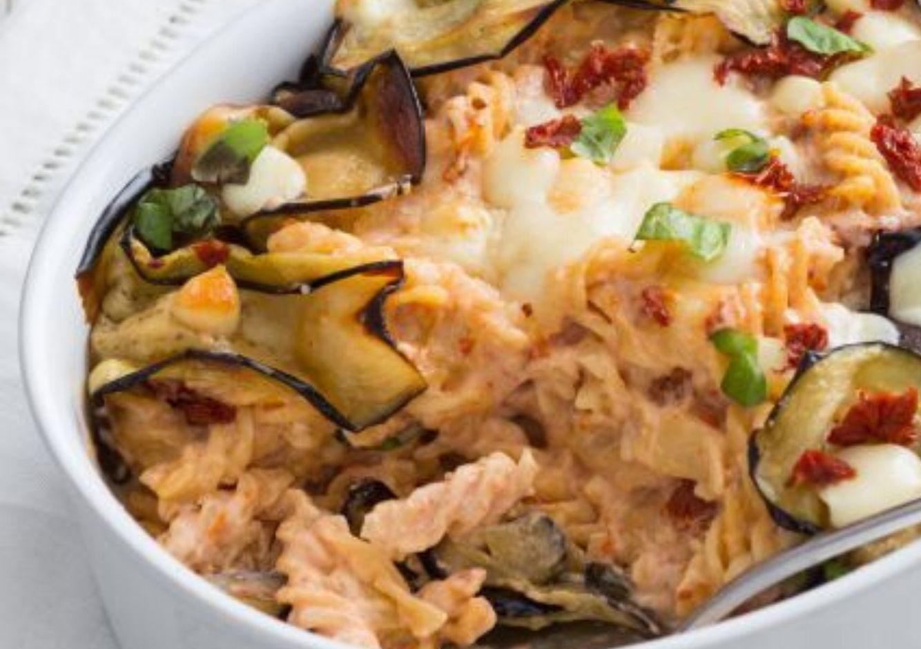 Pasta al forno con melanzane e provola affumicata