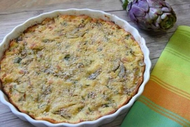 Timballo di carciofi e patate al forno