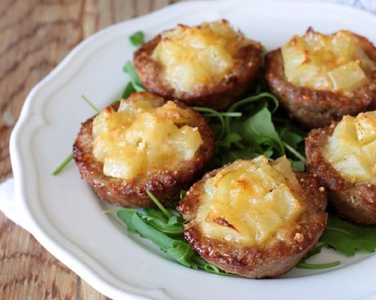 cestini di carne macinata con patate e fontina