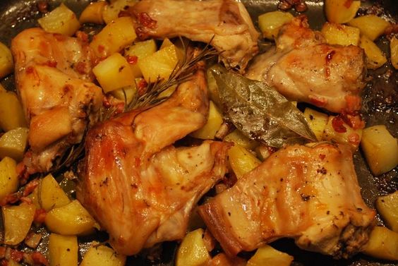 coniglio al forno con patate