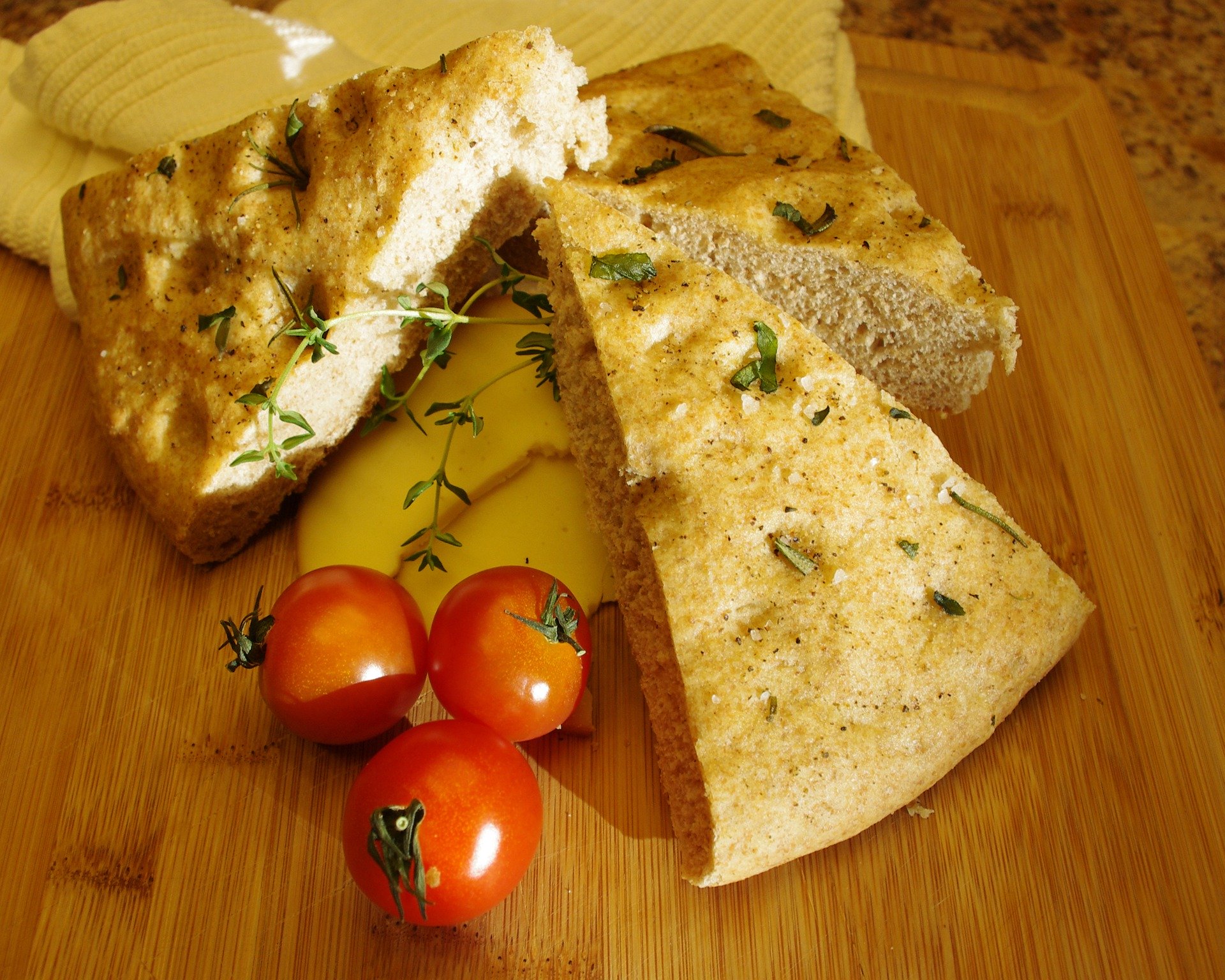 Focaccia con farina di soia