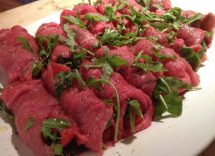 involtini di carpaccio di manzo crudo