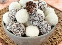 palline di ricotta al cocco e cacao