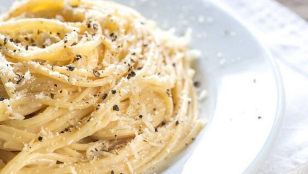 Pasta cacio, pepe e Lardo di Colonnata