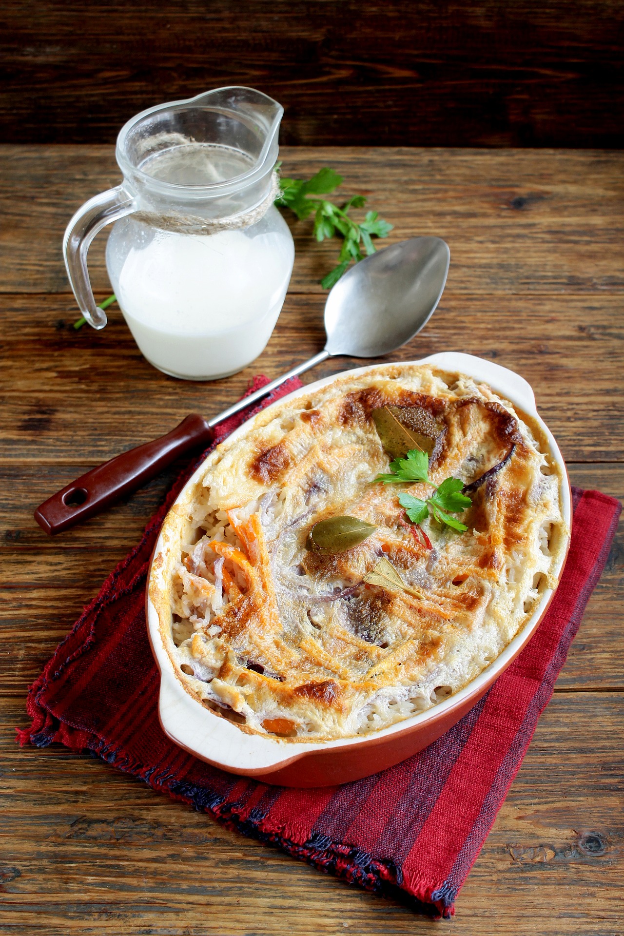 Risotto ai funghi ripassato al forno