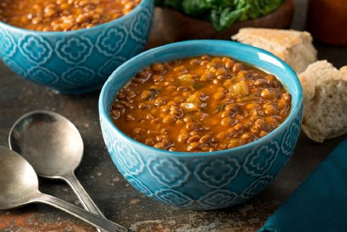 zuppa di lenticchie rosse e miglio