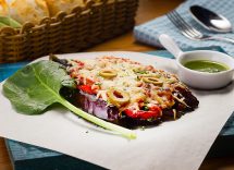 Bruschette di melanzane al forno