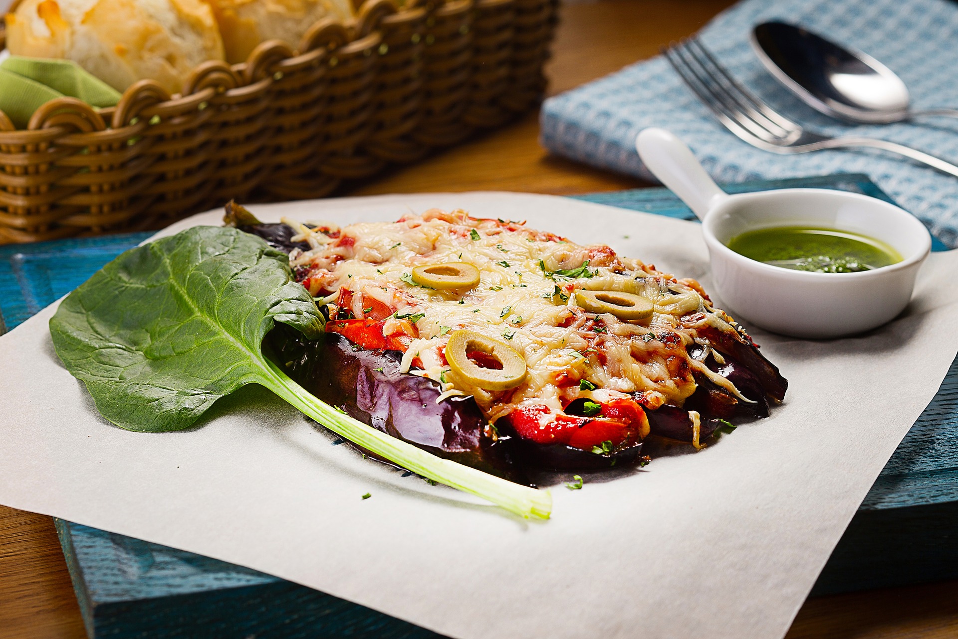 Bruschette di melanzane al forno