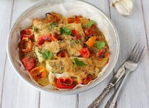 merluzzo gratinato alla mediterranea