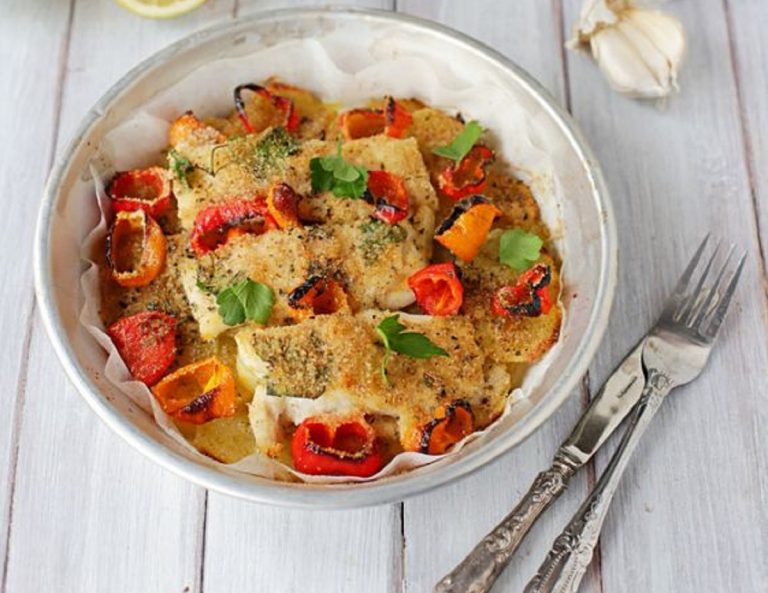 merluzzo gratinato alla mediterranea