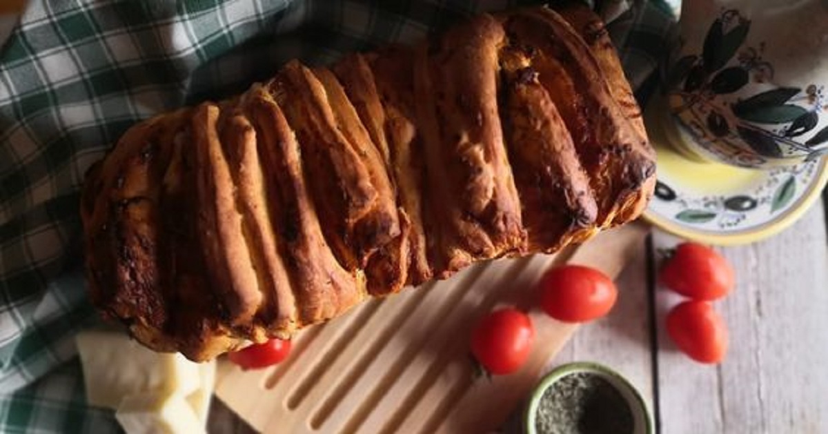 pane a fisarmonica con salame e caciotta