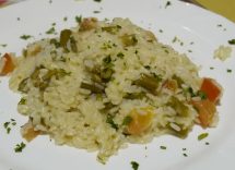 risotto agli asparagi con crescenza e culatello