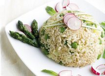 risotto con crema di ravanelli