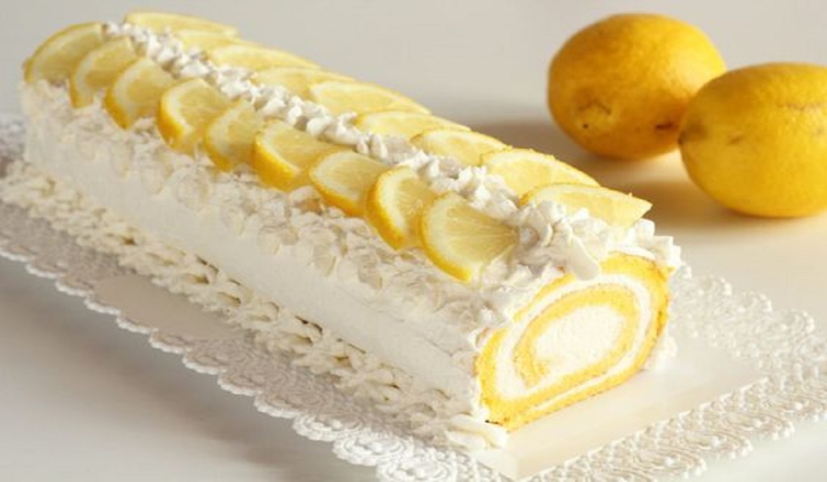 Torta arrotolata al limone