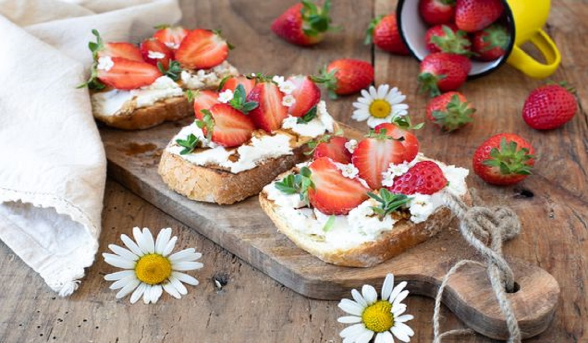 bruschette con fragole