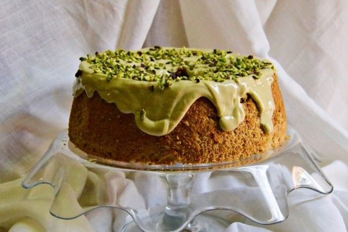 chiffon cake farcita al pistacchio