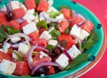 insalata di anguria cetrioli e feta