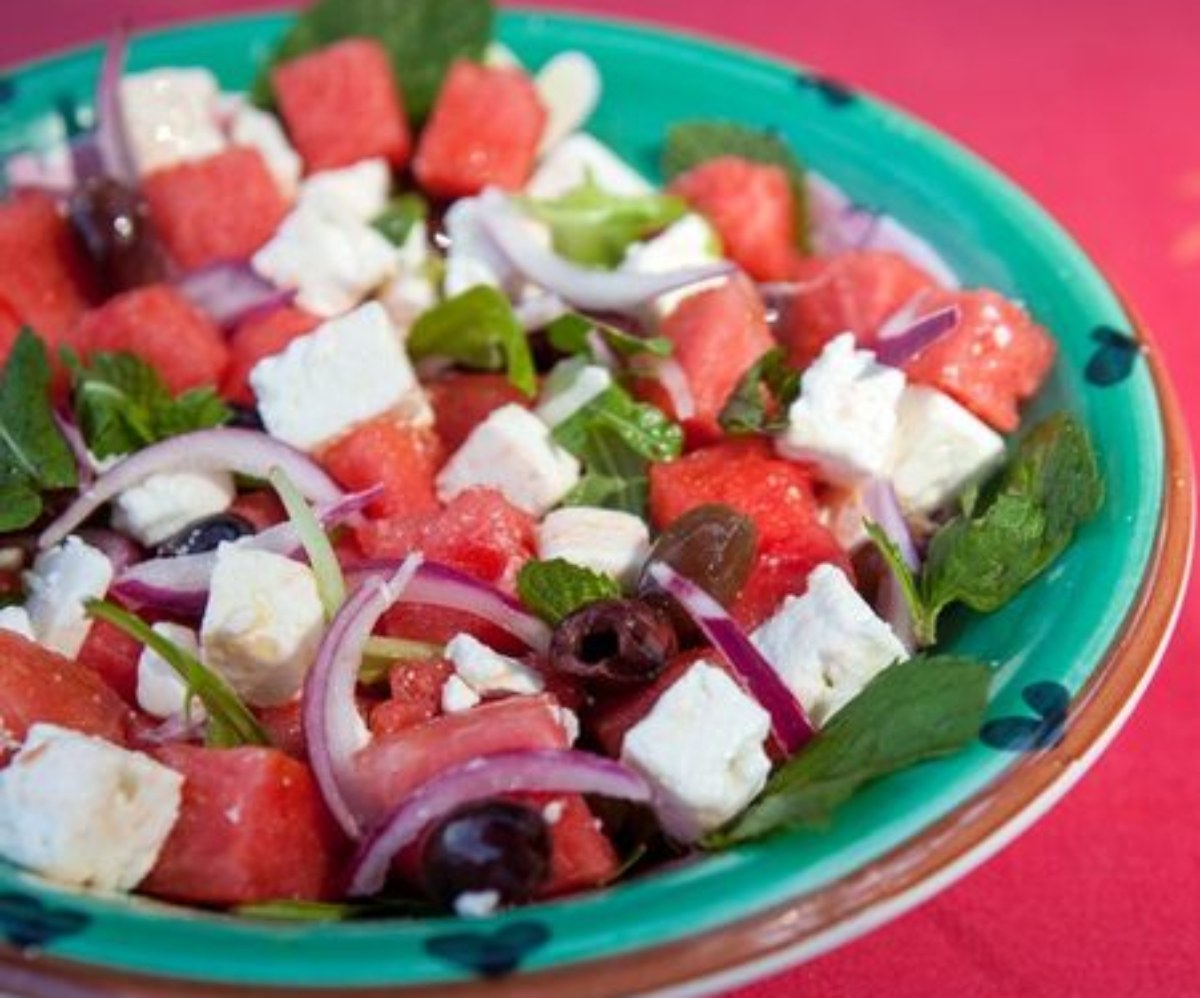 insalata di anguria cetrioli e feta