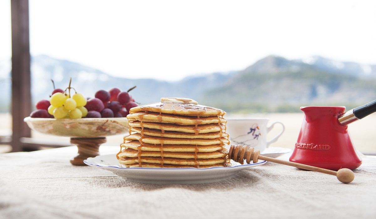 Pancake ripieni al burro di arachidi