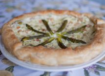 pizza rustica con asparagi e ricotta