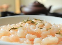 Risotto alle pesche e zafferano