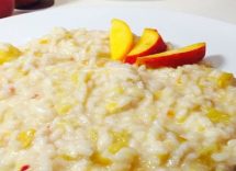 risotto alle pesche e zenzero