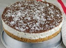 cheesecake senza cottura al cioccolato e cocco