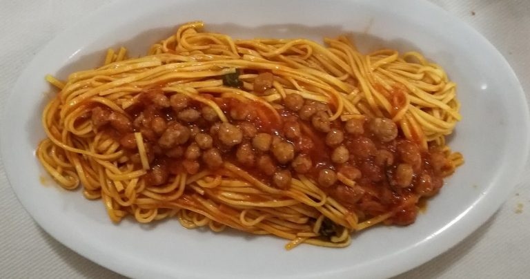 spaghetti alla chitarra con pallottine