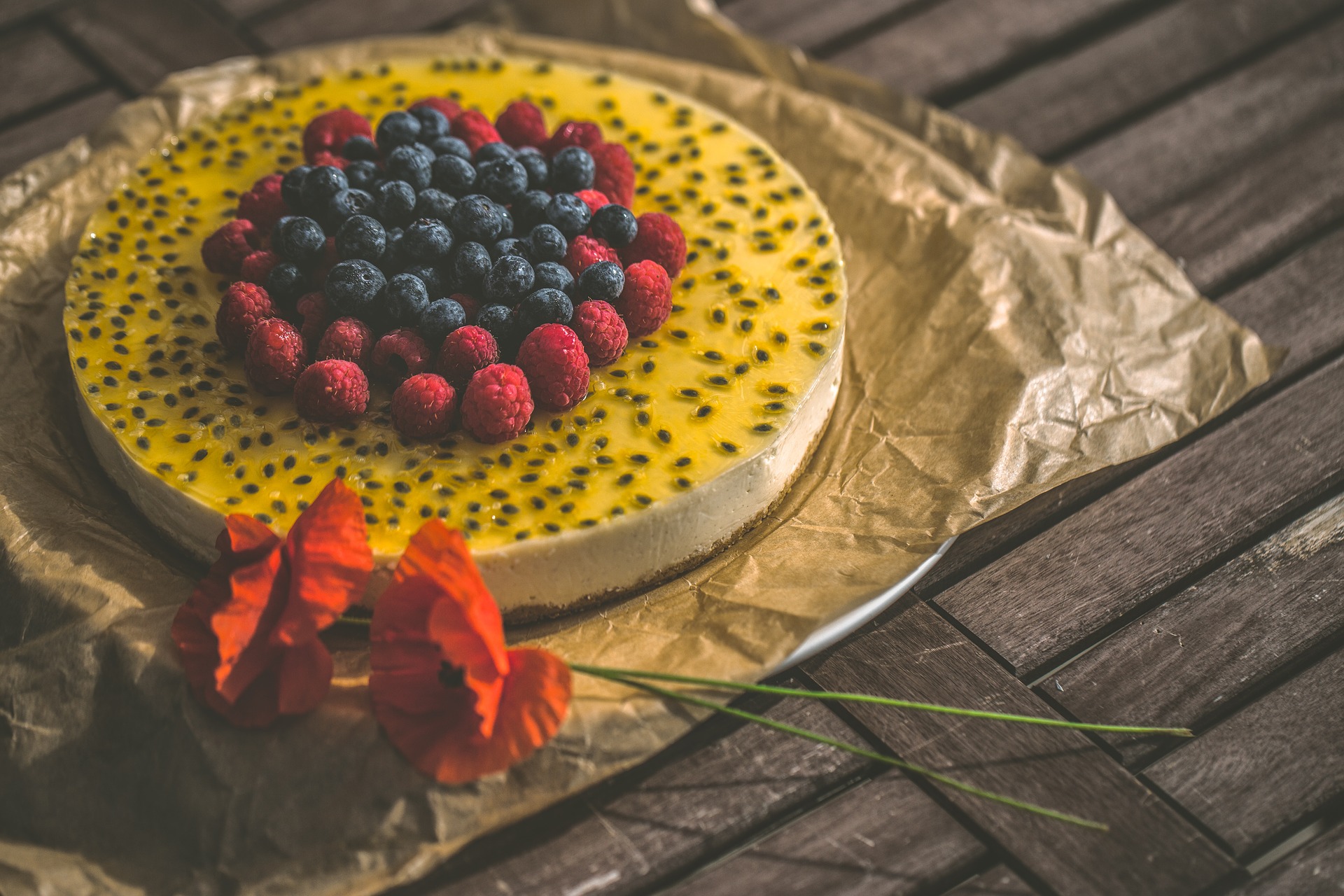 torta con crema al frutto della passione