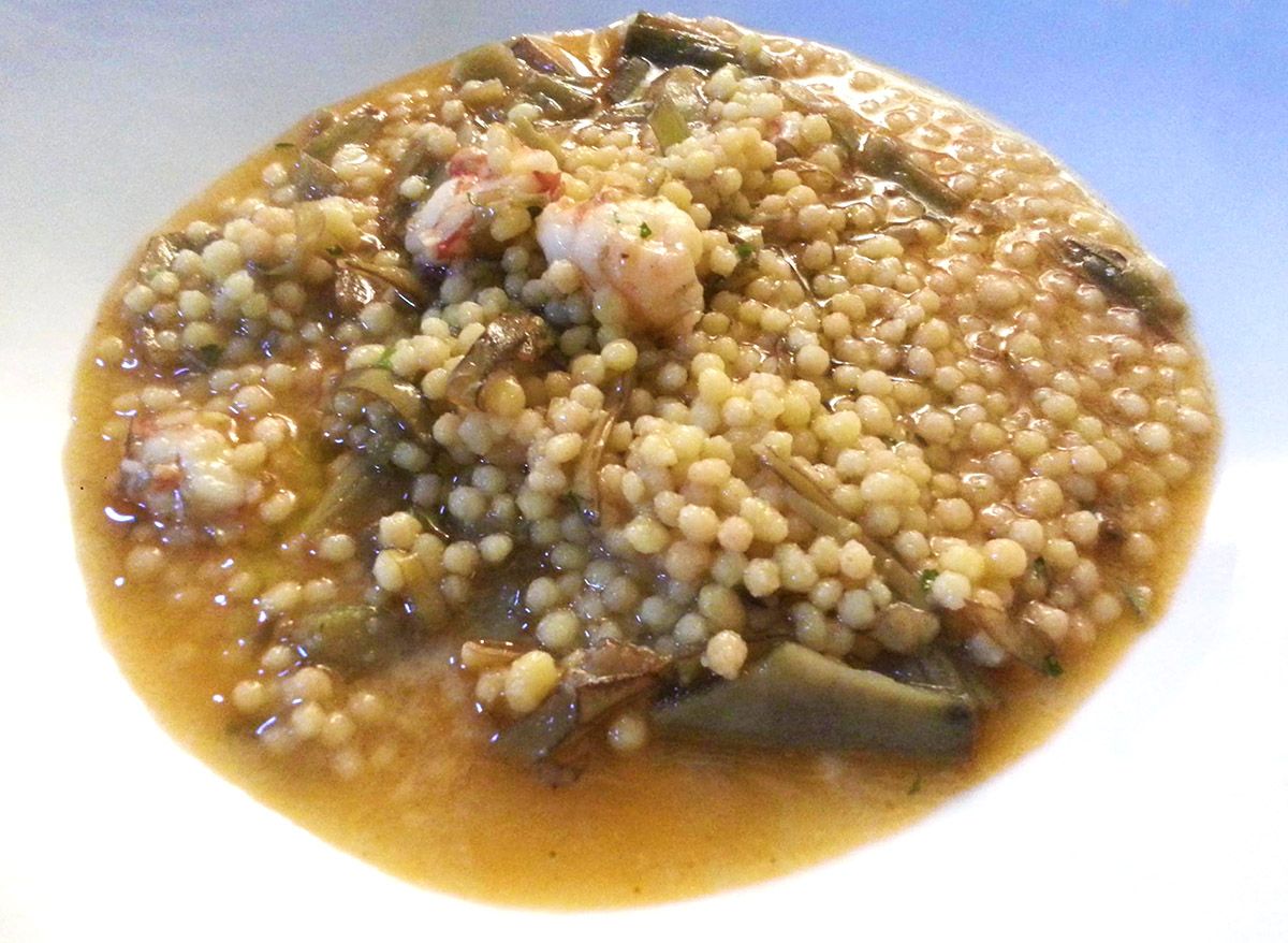 fregola cozze e carciofi