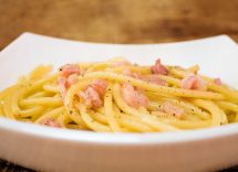 pasta con cicoria e pancetta