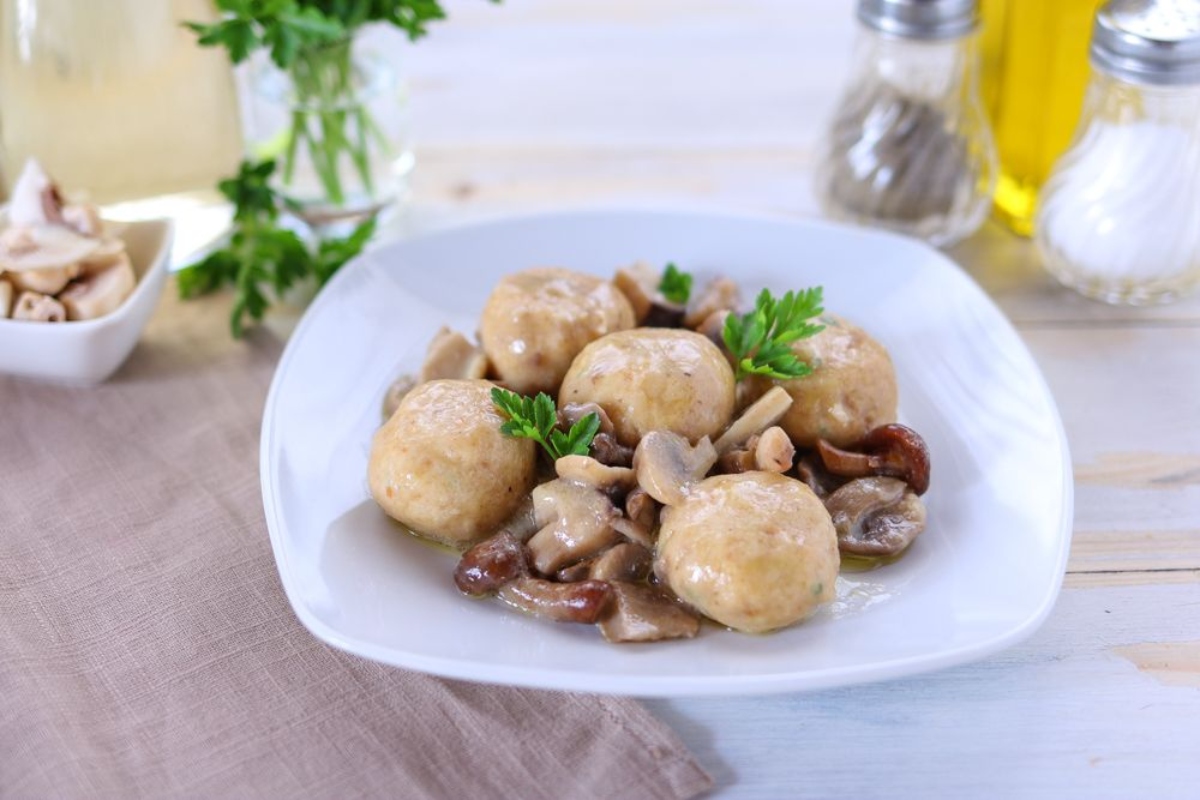 polpette di funghi champignon e patate