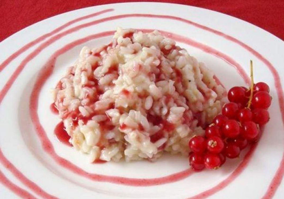 risotto con ribes rosso