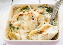 conchiglioni ripieni ricotta e spinaci al forno