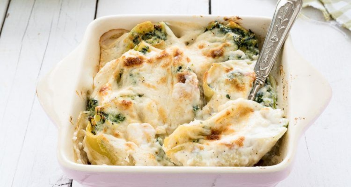 conchiglioni ripieni ricotta e spinaci al forno