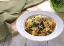 pasta con verza e pancetta al forno