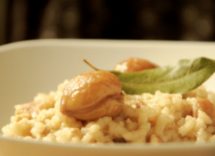 risotto castagne e pancetta