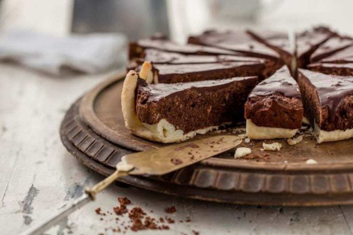 crostata con frolla montata al cacao