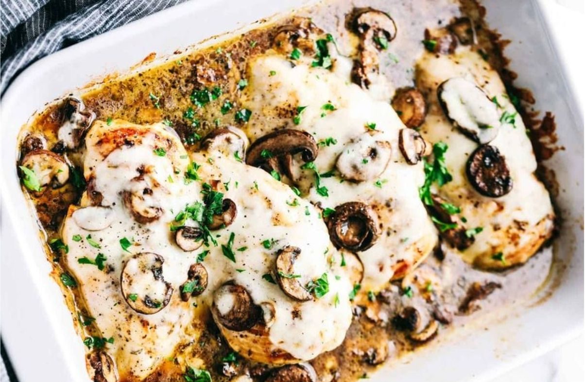 funghi gratinati al forno con besciamella