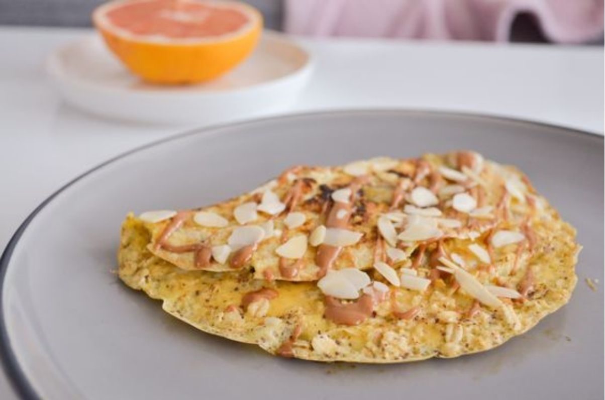 Omelette con crusca d'avena