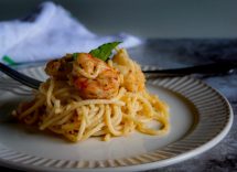 pasta con pesce e crema di patate