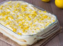 tiramisù al limone con mascarpone e panna