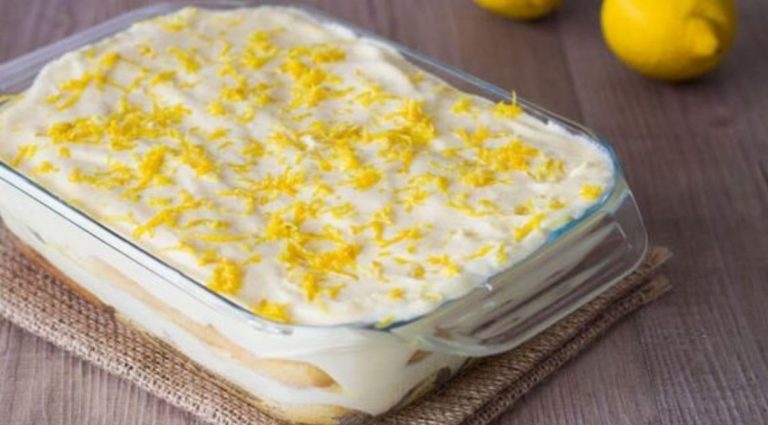 tiramisù al limone con mascarpone e panna